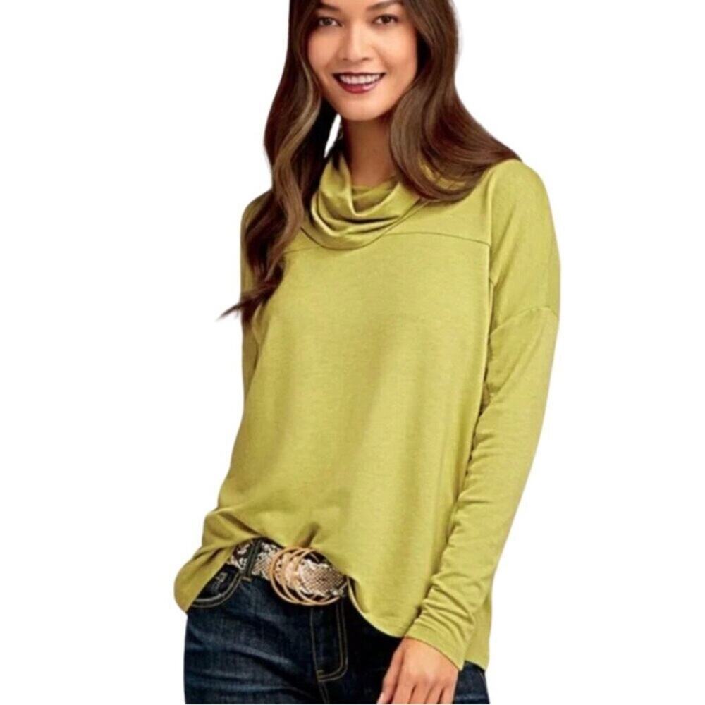 CAbi Chartreuse Ease Turtleneck Style #4193 - size XS